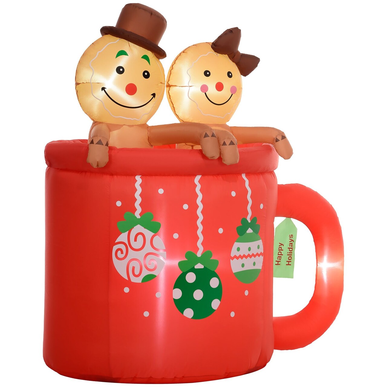 Edge Collections - LED Inflatable Gingerbread Couple Decoration